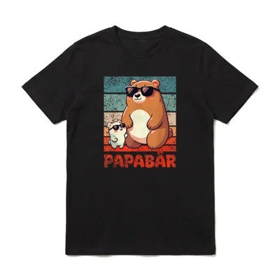 Papabär Vatertag Bester Papa T-Shirt – Klassisches T-Shirt in Schwarz