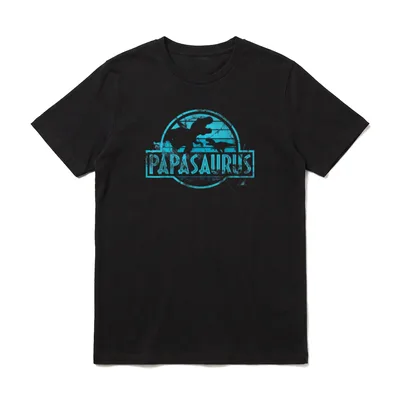 Retro Papasaurus Rex 1 T-Shirt – Klassisches T-Shirt in Schwarz