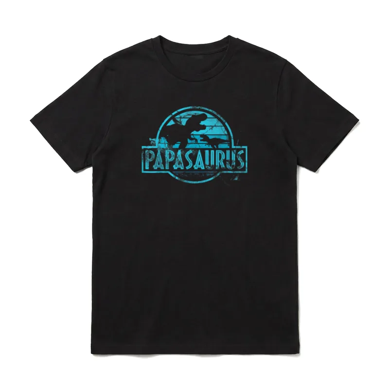Retro Papasaurus Rex 1 T-Shirt – Klassisches T-Shirt in Schwarz