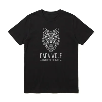 Papa Wolf Rudelführer Vatertag T-Shirt – Klassisches T-Shirt in Schwarz