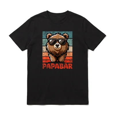 Papabär Vatertag Bester Papa T-Shirt – Klassisches T-Shirt in Schwarz
