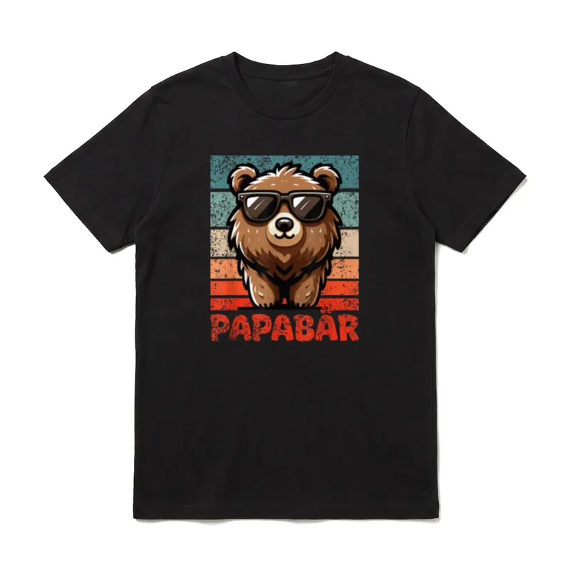Papabär Vatertag Bester Papa T-Shirt – Klassisches T-Shirt in Schwarz