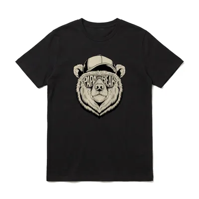 Vatertagsgeschenk Papa Bär Papa T-Shirt – Klassisches T-Shirt in Schwarz