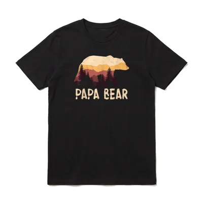 Papa Bär Lustiges Vatertagsgeschenk T-Shirt – Klassisches T-Shirt in Schwarz