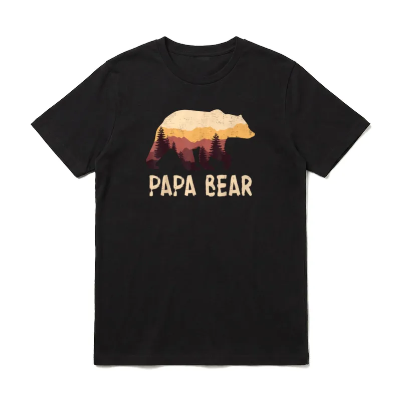Papa Bär Lustiges Vatertagsgeschenk T-Shirt – Klassisches T-Shirt in Schwarz
