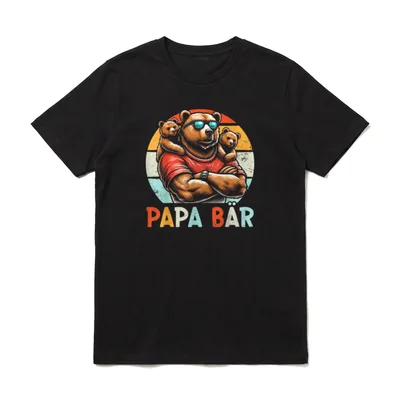 Papa Bär Papa Bear Vatertag T-Shirt – Klassisches T-Shirt in Schwarz