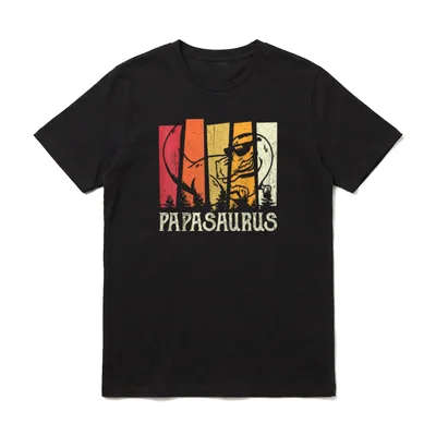 Papasaurus Rex Dinosaur Papa T-Shirt – Klassisches T-Shirt in Schwarz
