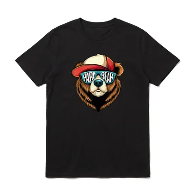 Papa Bär Papa Bear Papa-Wortspiele & Tiere T-Shirt – Klassisches T-Shirt in Schwarz