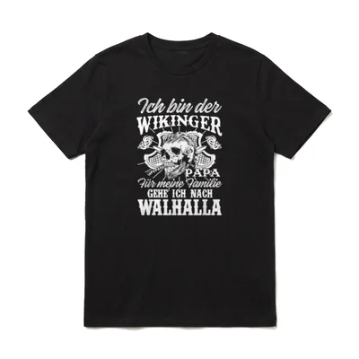 Wikinger Papa Vater Vatertag T-Shirt – Klassisches T-Shirt in Schwarz