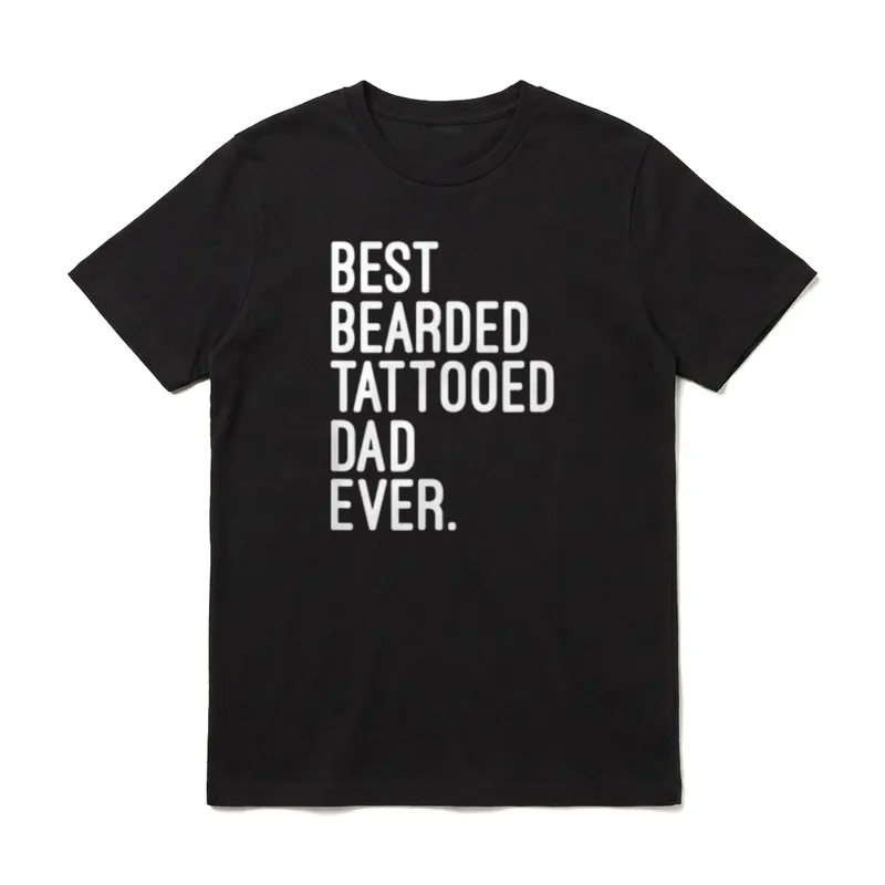 Bester bärtiger tätowierter Vater T-Shirt – Klassisches T-Shirt in Schwarz