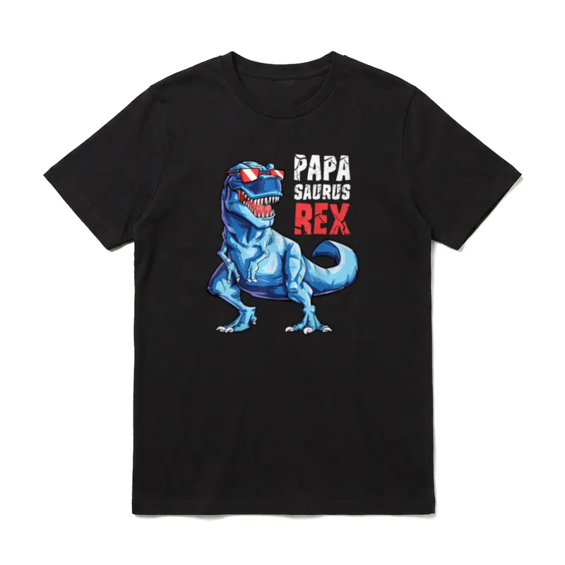 Papasaurus T rex Dinosaur Funny T-Shirt – Klassisches T-Shirt in Schwarz