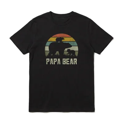 Lustige Papa Bear Cub T-Shirt – Klassisches T-Shirt in Schwarz