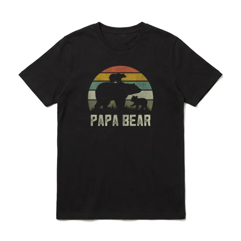 Lustige Papa Bear Cub T-Shirt – Klassisches T-Shirt in Schwarz