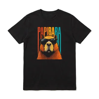 Papibara Lustiges Vatertagsgeschenk für Papa T-Shirt – Klassisches T-Shirt in Schwarz