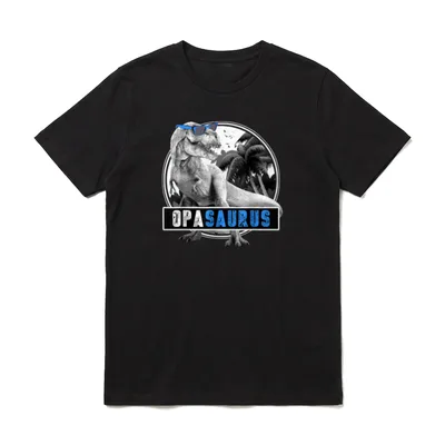 Opasaurus Dinosaurier Opa T-Shirt – Klassisches T-Shirt in Schwarz