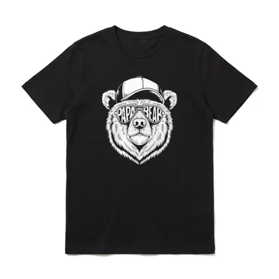 Papa Bär Papa Bear T-Shirt – Klassisches T-Shirt in Schwarz