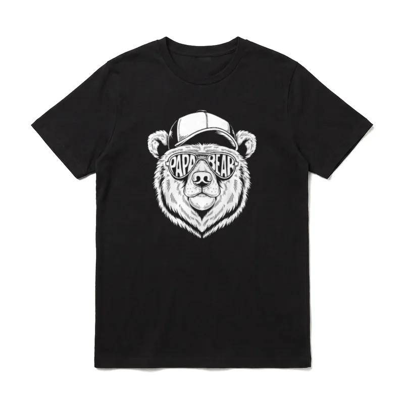 Papa Bär Papa Bear T-Shirt – Klassisches T-Shirt in Schwarz