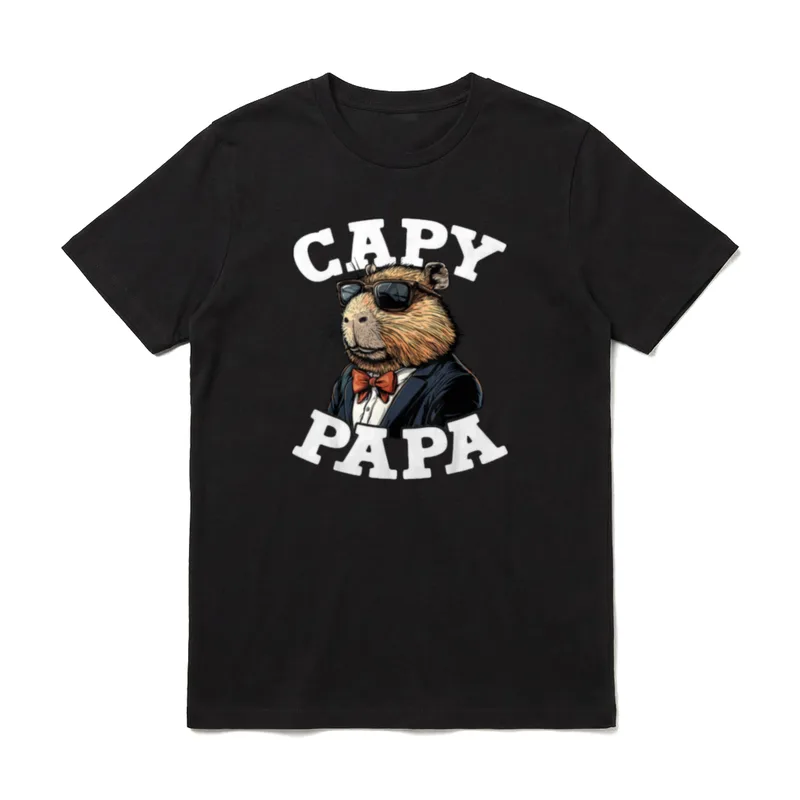 Capypapa Vatertag bester Papa T-Shirt – Klassisches T-Shirt in Schwarz