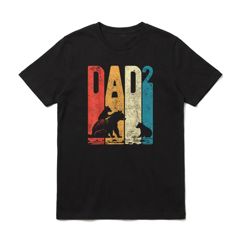 Papa Bear Cubs Vatertag T-Shirt – Klassisches T-Shirt in Schwarz