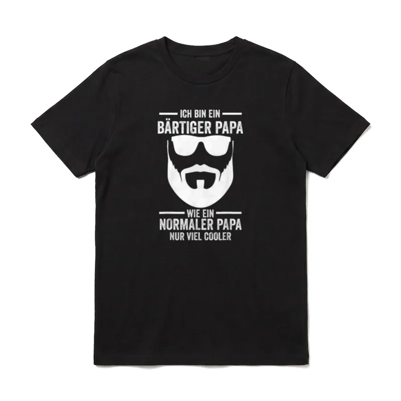 Bärtiger Papa Bartträger Vater T-Shirt – Klassisches T-Shirt in Schwarz