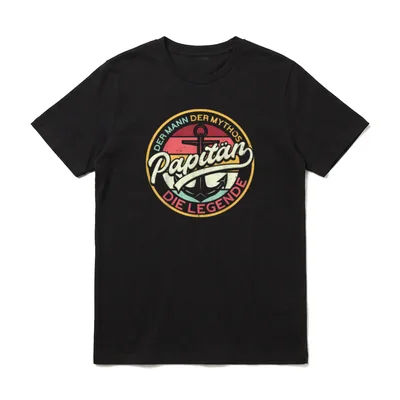 Papitän Segeln Vatertag Vatertagsgeschenk T-Shirt – Klassisches T-Shirt in Schwarz