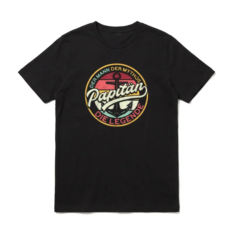 Papitän Segeln Vatertag Vatertagsgeschenk T-Shirt – Klassisches T-Shirt in Schwarz