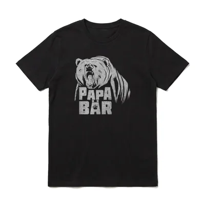Papa Bär Bester Vater Papa-Wortspiele & Tiere T-Shirt – Klassisches T-Shirt in Schwarz