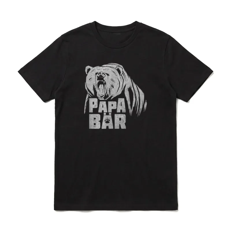 Papa Bär Bester Vater Papa-Wortspiele & Tiere T-Shirt – Klassisches T-Shirt in Schwarz