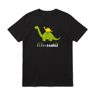Daddysaurus Vater Dinosaurier T-Shirt – Klassisches T-Shirt in Schwarz