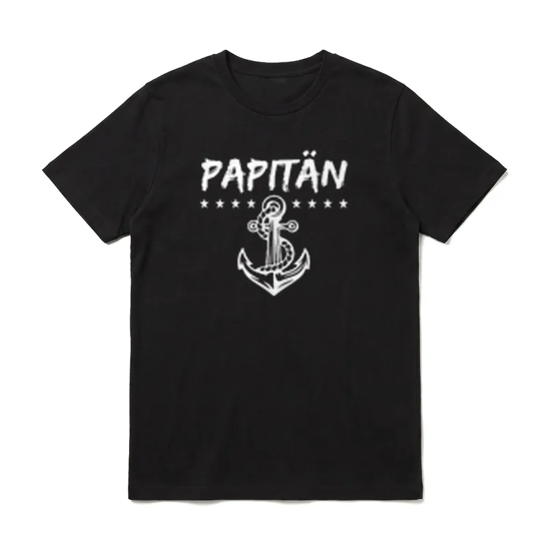 Papitän Papa und Kapitän T-Shirt – Klassisches T-Shirt in Schwarz