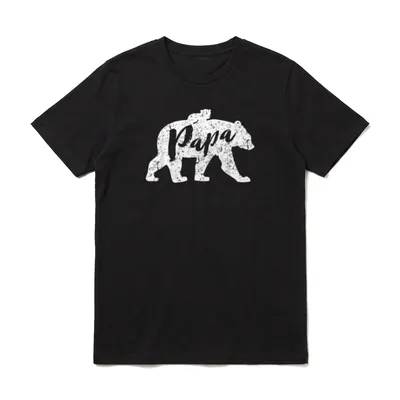 Papa Bear Carrying Bear T-Shirt – Klassisches T-Shirt in Schwarz