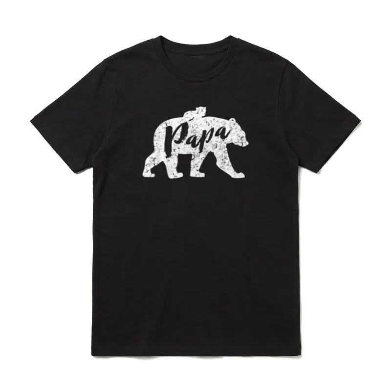 Papa Bear Carrying Bear T-Shirt – Klassisches T-Shirt in Schwarz