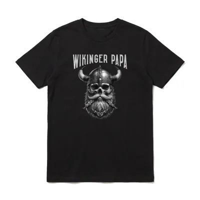 Wikinger Papa Vatertag Vater Geburtstag T-Shirt – Klassisches T-Shirt in Schwarz
