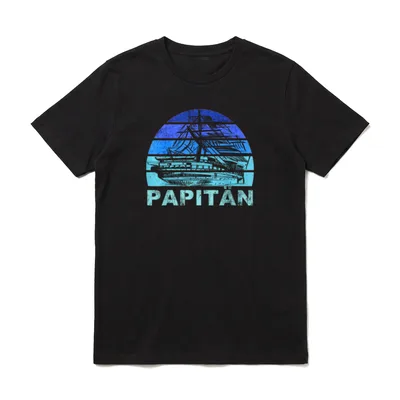Papitän Vater Papa Kapitän T-Shirt – Klassisches T-Shirt in Schwarz