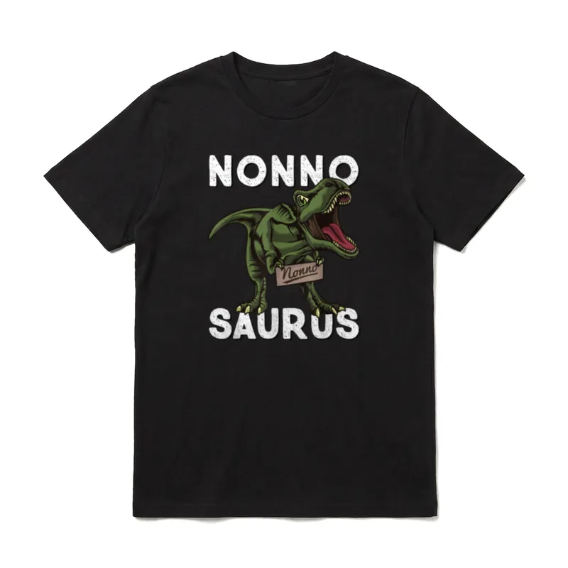 Nonno Dinosaurier NONNOSAURUS Lustiges T-Shirt – Klassisches T-Shirt in Schwarz