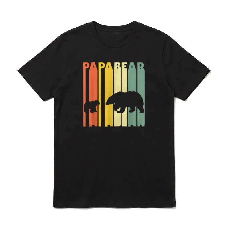 Papa Bär und Baby T-Shirt – Klassisches T-Shirt in Schwarz