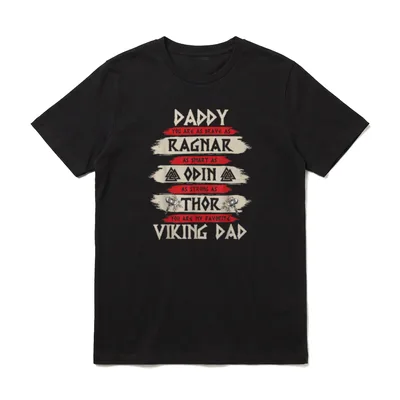Wikinger Papa für Männer T-Shirt – Klassisches T-Shirt in Schwarz