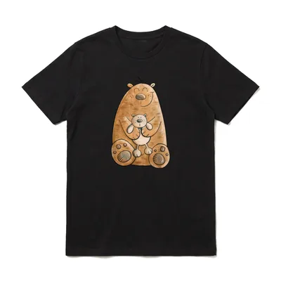 Bären Mama oder Papa T-Shirt – Klassisches T-Shirt in Schwarz