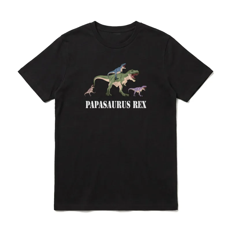 Vatertag Papa Kind Spruch Papasaurus T-Shirt – Klassisches T-Shirt in Schwarz