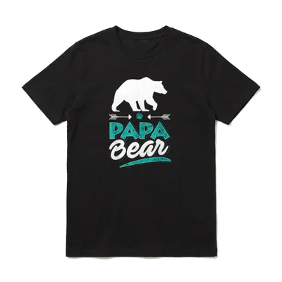 Cooles Papa Bär Grafik T-Shirt – Klassisches T-Shirt in Schwarz