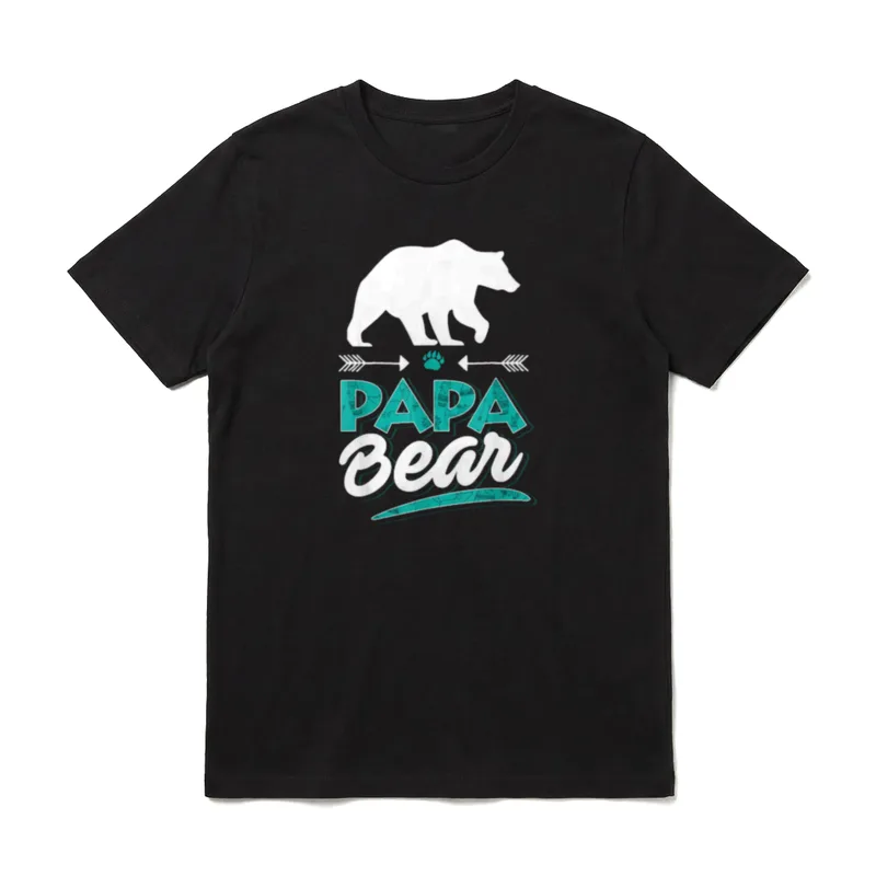 Cooles Papa Bär Grafik T-Shirt – Klassisches T-Shirt in Schwarz