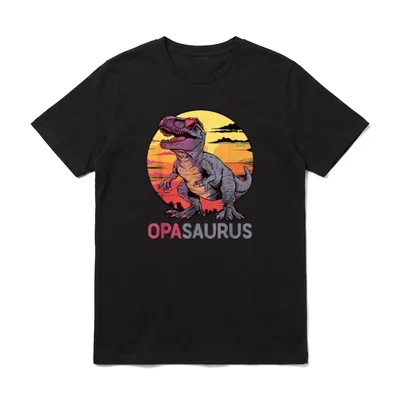 OpaSaurus Dino Dinosaur Opa-Saurus T-Shirt – Klassisches T-Shirt in Schwarz