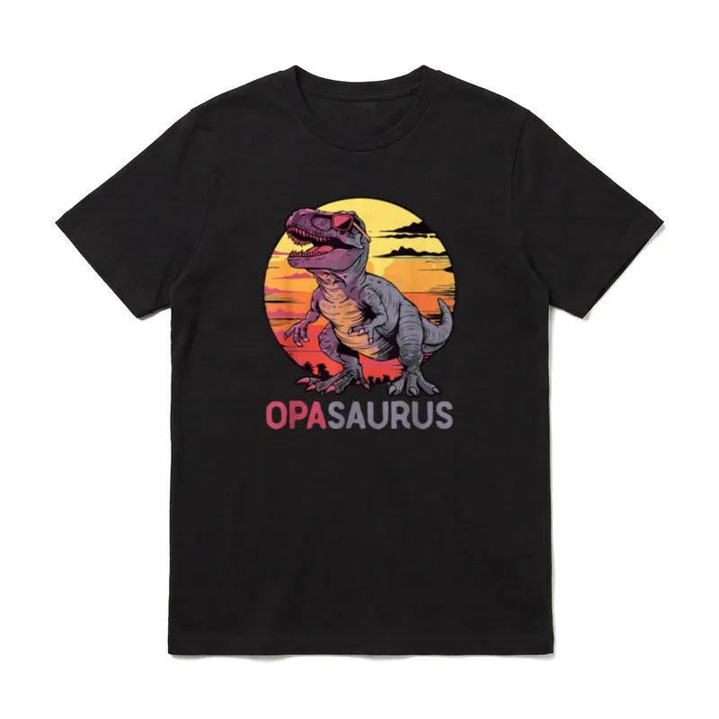 OpaSaurus Dino Dinosaur Opa-Saurus T-Shirt – Klassisches T-Shirt in Schwarz