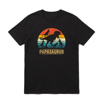 Papa Dinosaurier T Rex Papa-Wortspiele & Tiere T-Shirt – Klassisches T-Shirt in Schwarz