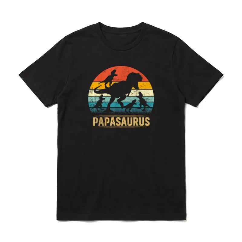 Papa Dinosaurier T Rex Papa-Wortspiele & Tiere T-Shirt – Klassisches T-Shirt in Schwarz