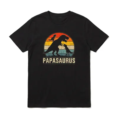 Papasaurus Papa zwei Shop T-Shirt – Klassisches T-Shirt in Schwarz