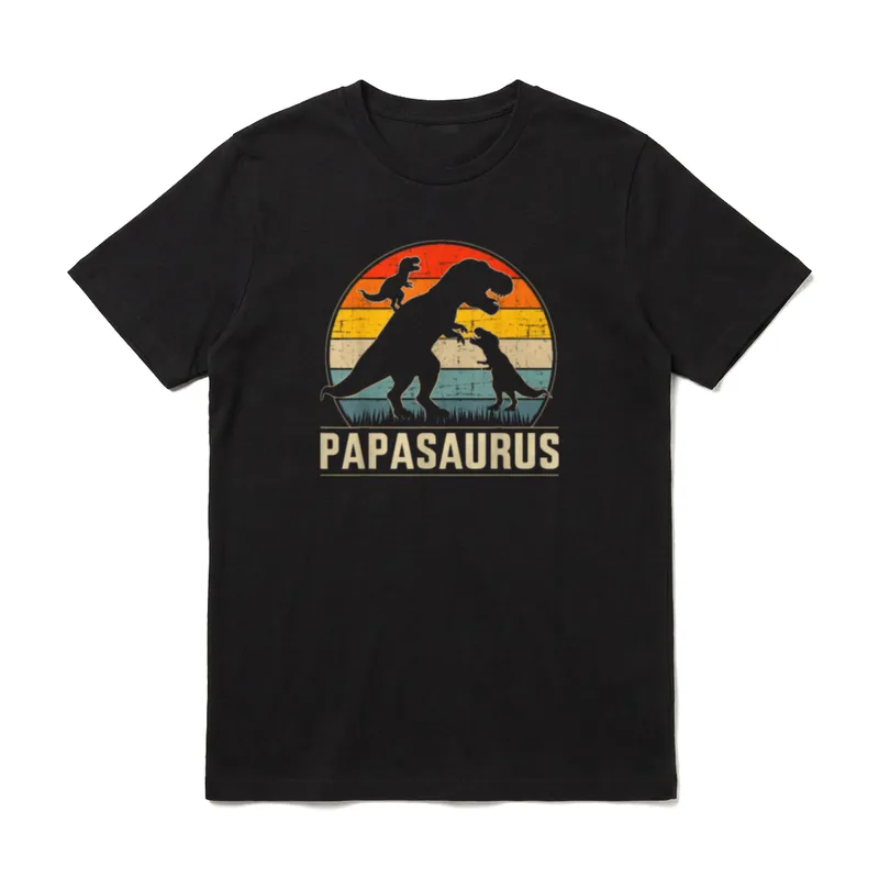Papasaurus Papa zwei Shop T-Shirt – Klassisches T-Shirt in Schwarz