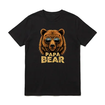 Vatertagsgeschenk Für Papa Bear T-Shirt – Klassisches T-Shirt in Schwarz