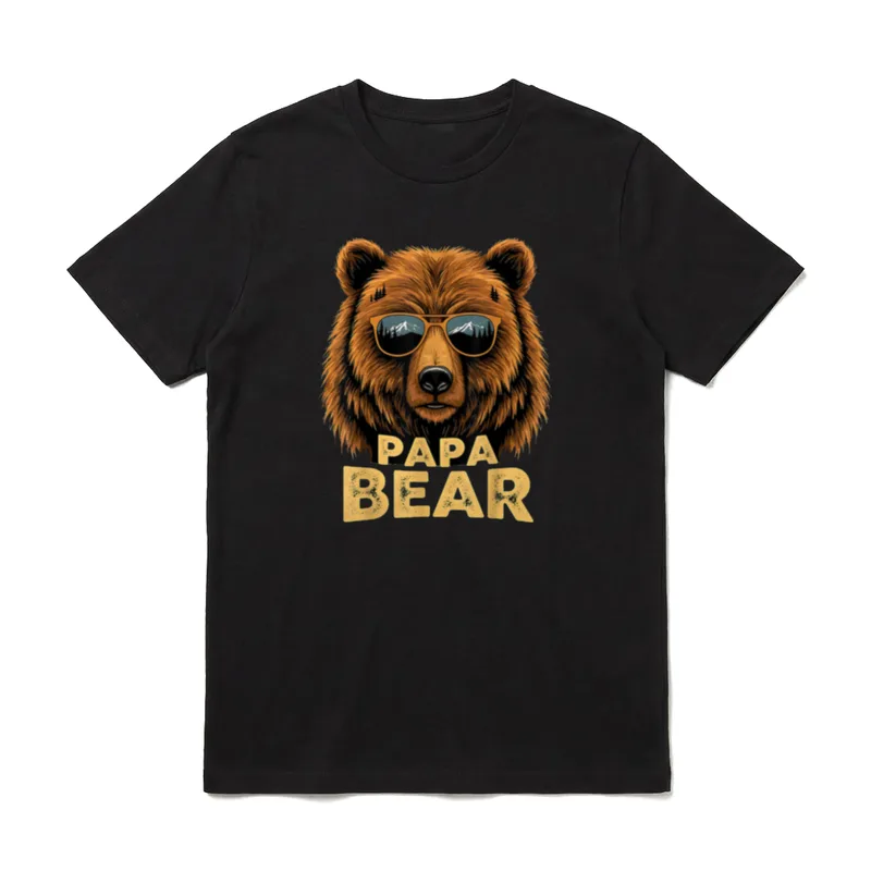 Vatertagsgeschenk Für Papa Bear T-Shirt – Klassisches T-Shirt in Schwarz