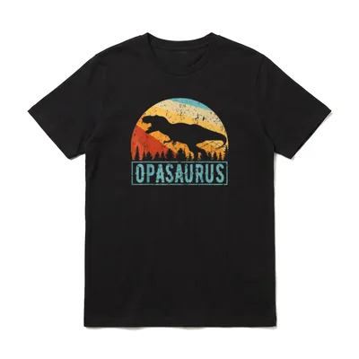 Opa Opasaurus Familie Dinosaurier T-Shirt – Klassisches T-Shirt in Schwarz